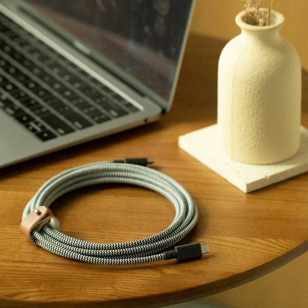 Native Union Belt Cable XL 100W - USB-C kabelis - USB-C, 3 m (zebra)