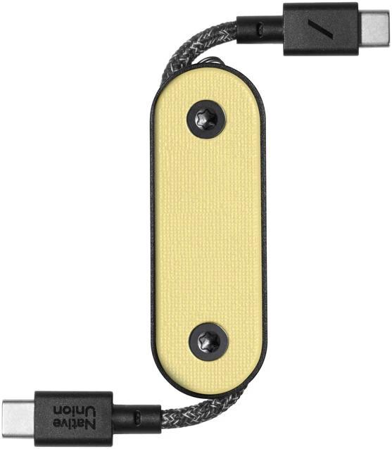 „Native Union“ kišeninis laidas (USB-C – USB-C), citrinos spalvos
