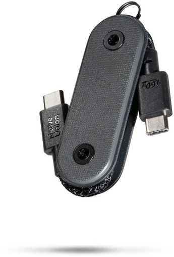 Native Union Pocket Cable - kabelis USB-C - USB-C, 17 cm (juodas)