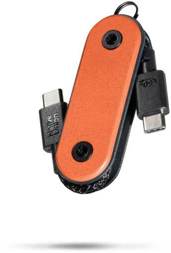 „Native Union Pocket Cable“ – USB-C – USB-C laidas, 17 cm („Oxyfire“)