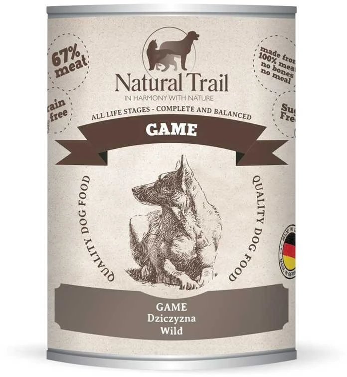 NATURAL TRAIL Game – drėgnas ėdalas šunims – 800g