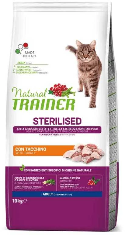 Natural Trainer Cat Adult Sterilised kalakutiena su kalakutiena 10kg