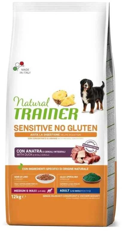 Novafoods Natural Trainer ADULT DOG SENSITIVE be gliuteno Medium/Maxi su antiena 12kg