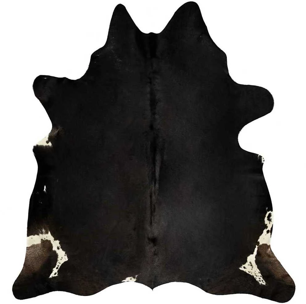 Natūralios karvės odos kilimas, juodos spalvos, 150x170cm