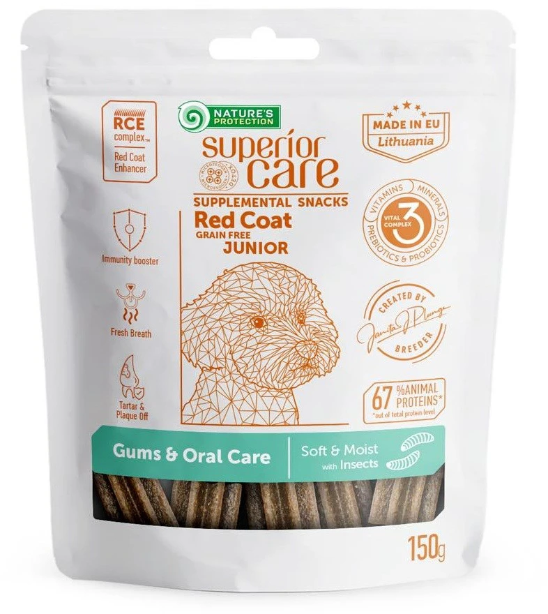Gyvūnų maistas - NATURE'S PROTECTION Junior Gums & Oral Care Insects 150g