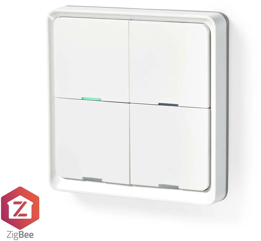Nedis Išmanusis Zigbee SmartLife belaidis sieninis jungiklis, programuojamas, 12 funkcijų, CR2430, baltas