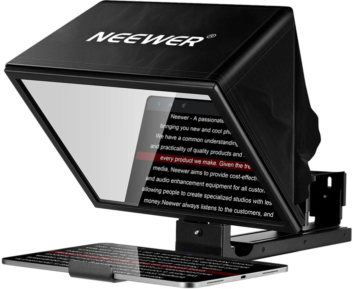 NEEWER BASICS X12B 12″ reguliuojamas teleprompteris iš aliuminio lydinio