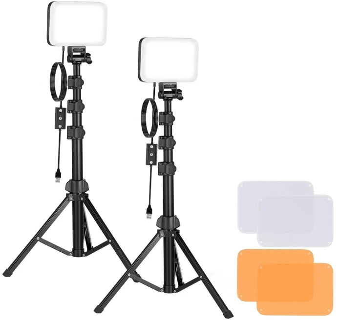 „Neewer BP66“ studijos rinkinys, dvi LED lempos + filtrai + trikojai