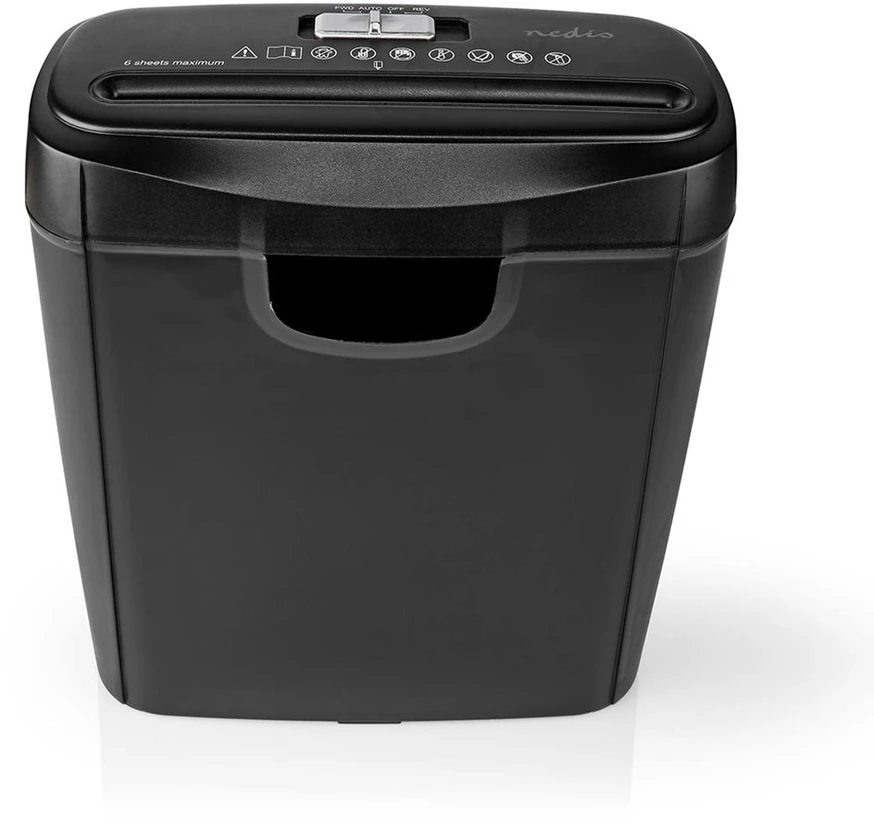 NEI Nedis PASH112BKA4 dokumentų naikiklis Smulkinimas juostelėmis 22 cm Juoda
