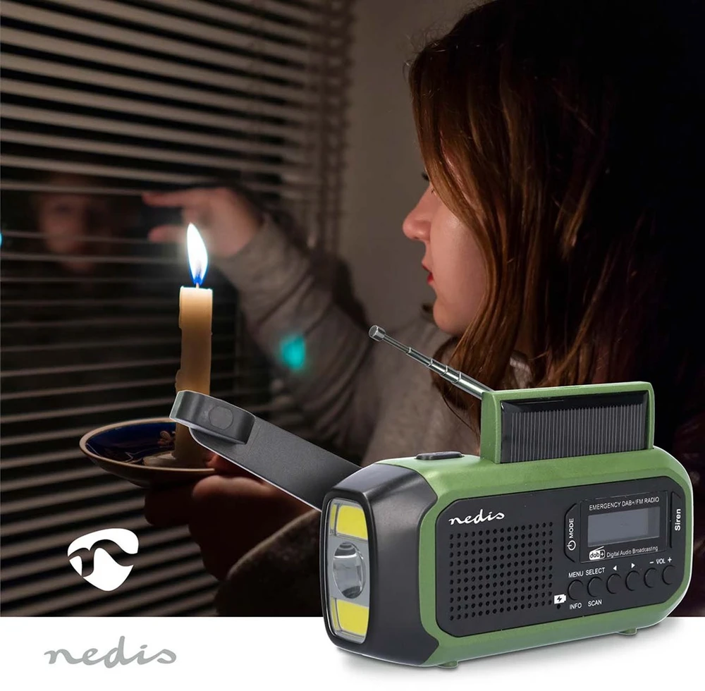 Radio Nedis RDDBCR2000GN DAB+ Juodas/Žalias
