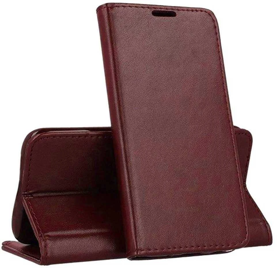 Išmanusis magnetinis dėklas, skirtas Realme C67 4G, bordo spalvos