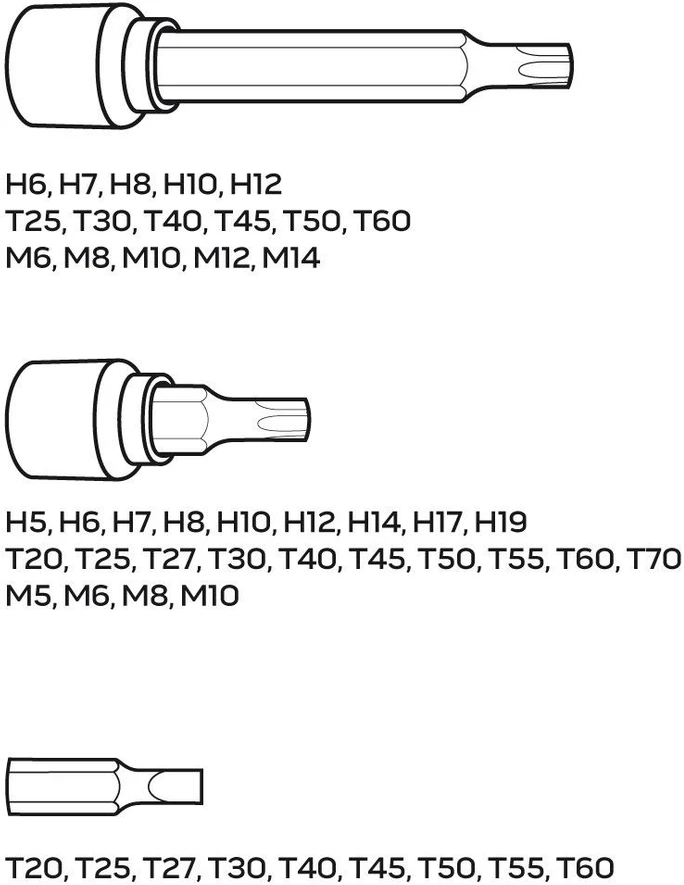 Neo Tools Antgalių rinkinys Neo Torx, 49 vnt
