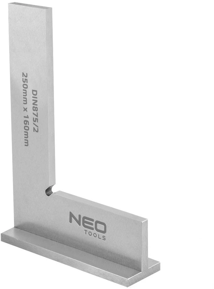 Neo Tools Kątownik Kvadratinis su pagrindu, DIN875/2, 250 x 160 mm