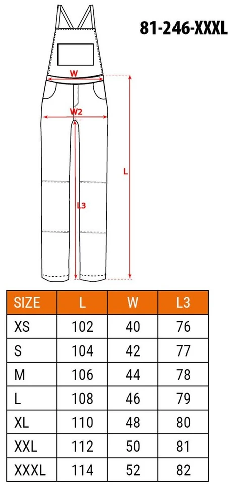 Ogrodniczki PREMIUM darbo kombinezonas, 62% medvilnės, 35% poliesterio, 3% elastano, XXXL dydis