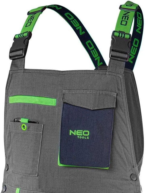 Neo Tools Ogrodniczki PREMIUM darbo kombinezonas, 100 % medvilnė, plyšimui atsparus audinys, S dydis