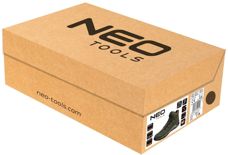 Neo Tools Trzewiki O2 SR FO darbo batai, virvinis raištelių su rankenėle, 43 dydis