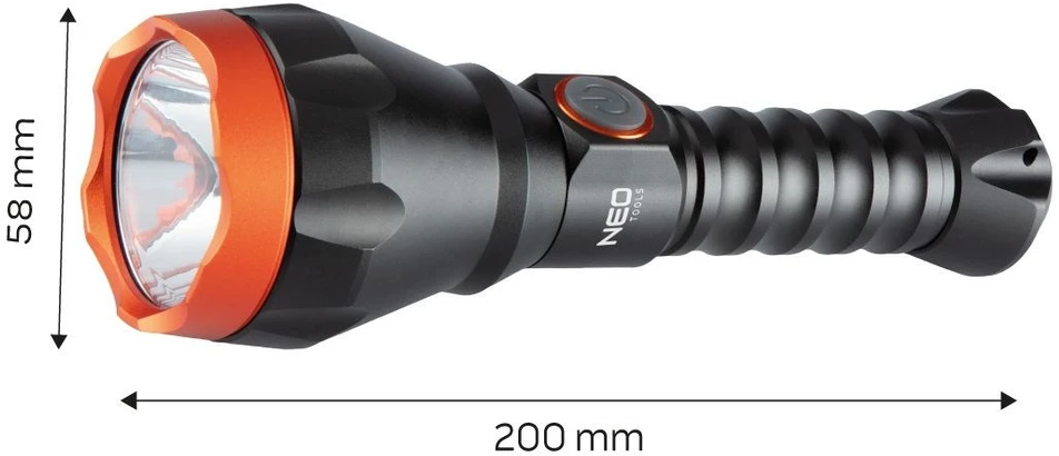 Neo Tools įkrovimo lempa, 1xled, 1x4000 mah, usb, 10w, 4 apšvietimo režimai