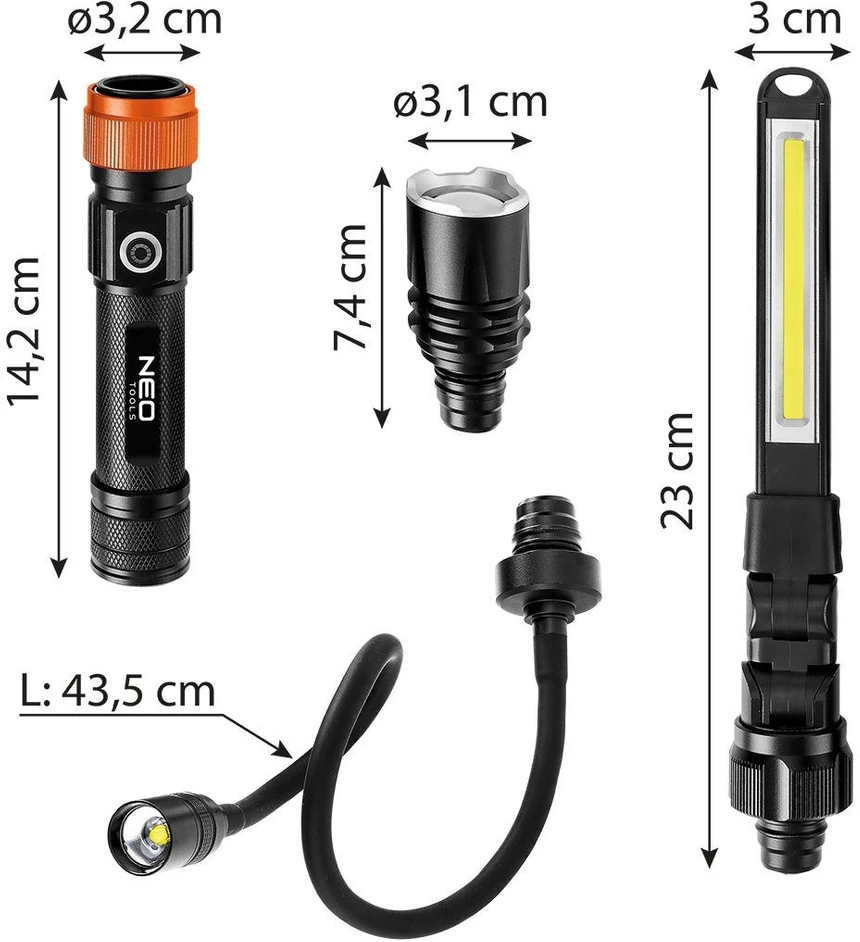 Neo Tools Lampa 3 viename lempa