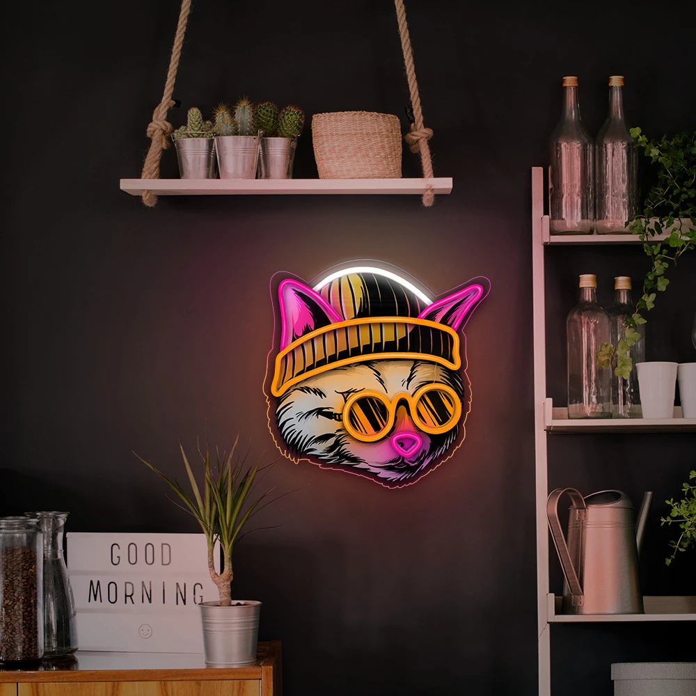 Plastrol Neoninis ART LED CAT DREAMER daugiaspalvis FLA04 Forever Light