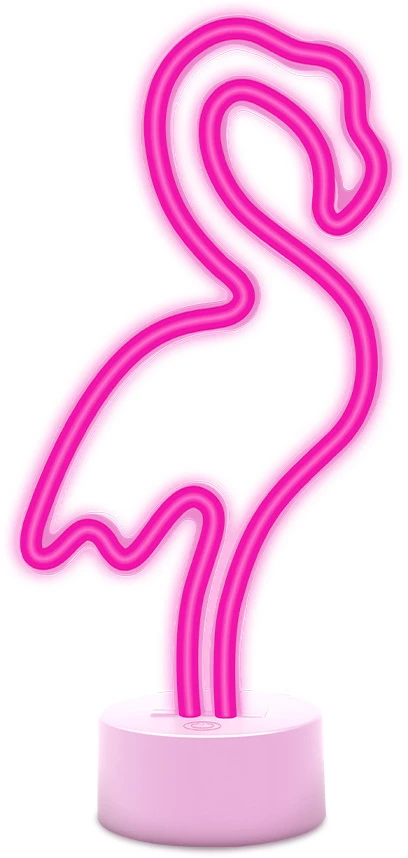 Neoninis LED šviestuvas su stovu FLAMINGO rožinis USB-C FSC-11 Forever Light
