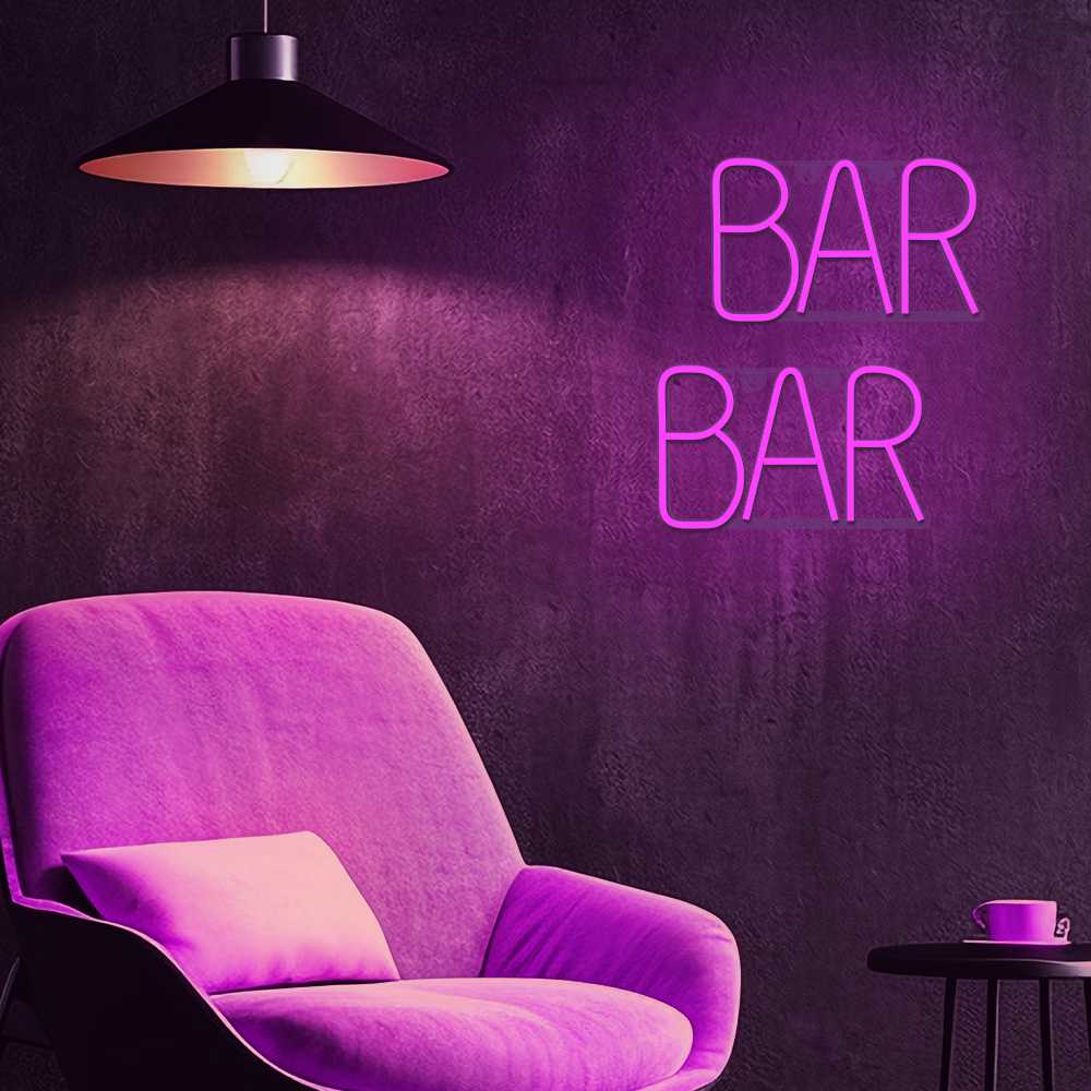 TelForceone NEON LED BAR rožinė Bat + USB FLNE24 Forever Light