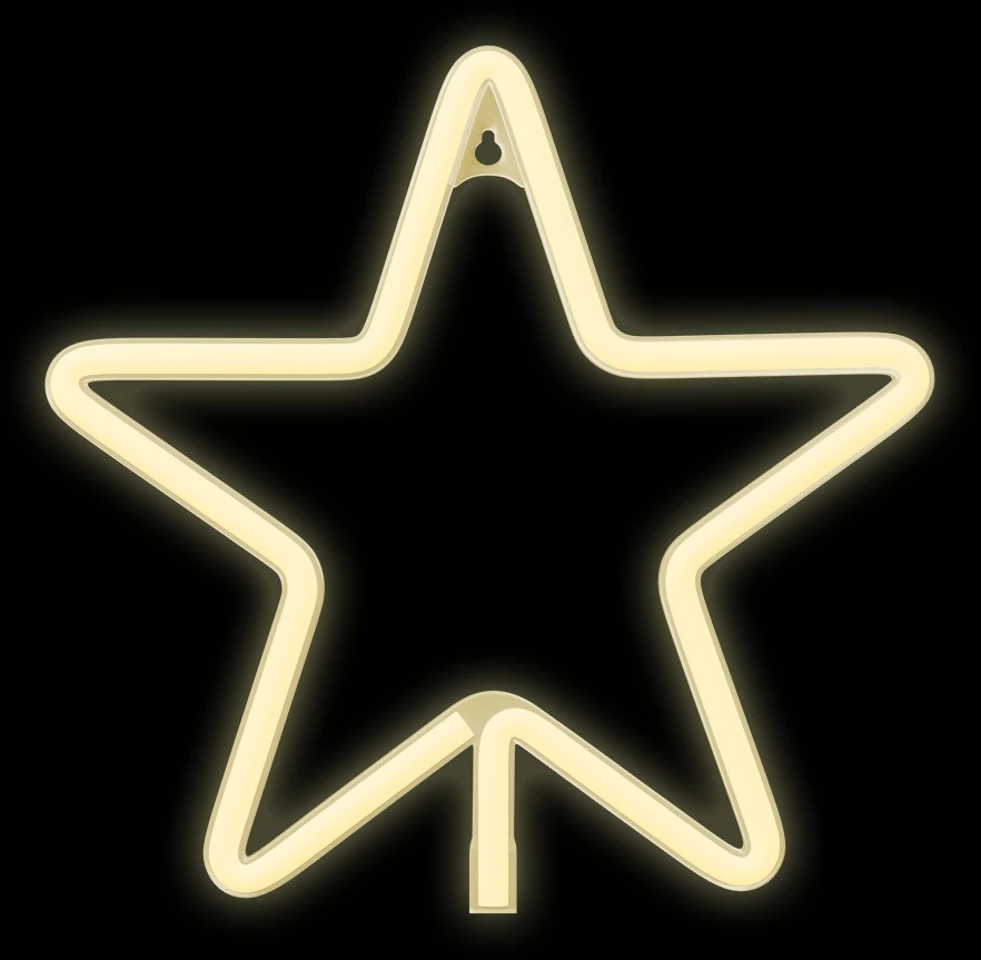 TelForceone Neoninė LED KALĖDINĖ PENKIAKAMPĖ ŽVAIGŽDĖ šilta balta FLNE22 Forever Light