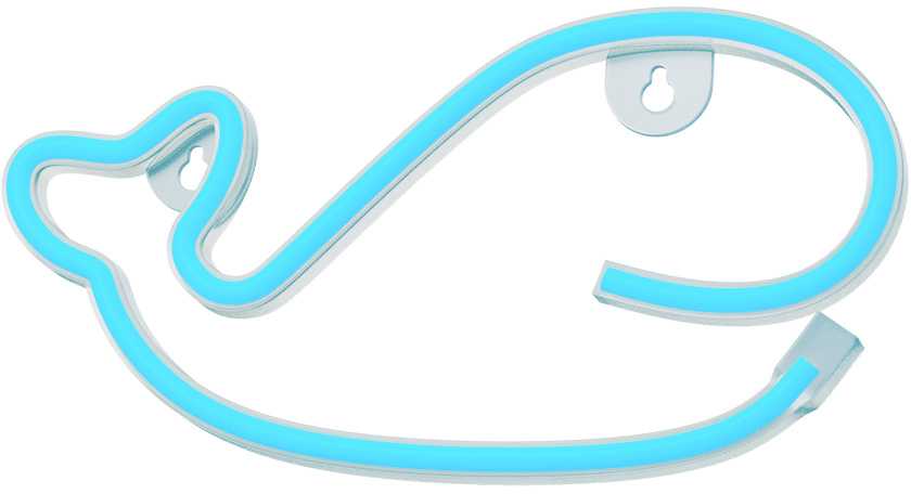 TelForceone Neoninis LED šviestuvas Banginis mėlyna Bat + USB FLNE19 Forever Light