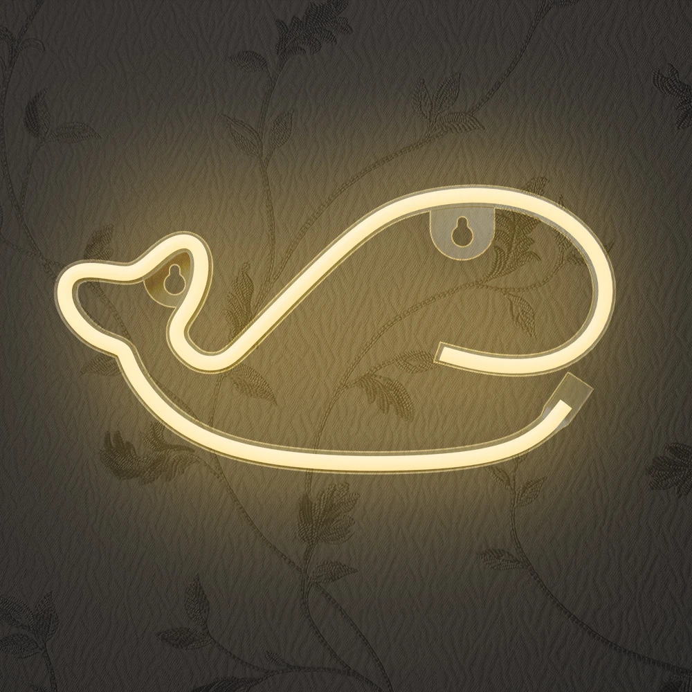 Neoninė LED lemputė BANGINIS šilta balta šikšnosparnis + USB FLNE09 Forever Light