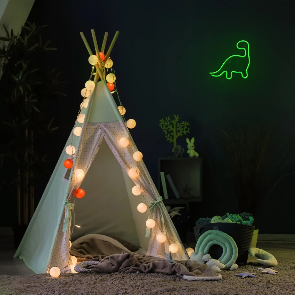 Neoninis LED šviestuvas DINOSAUR žalias NNE01 Neolia