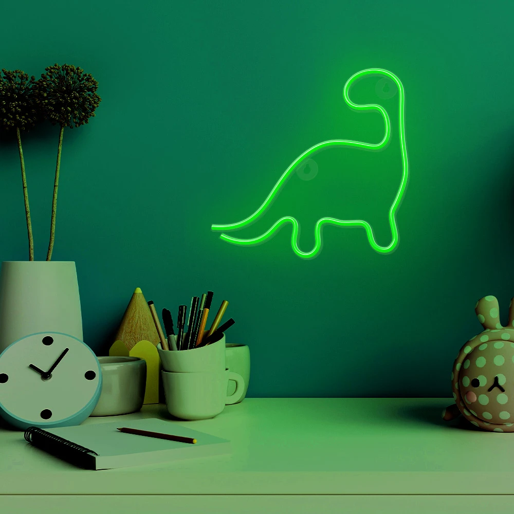Neoninis LED šviestuvas DINOSAUR žalias NNE01 Neolia