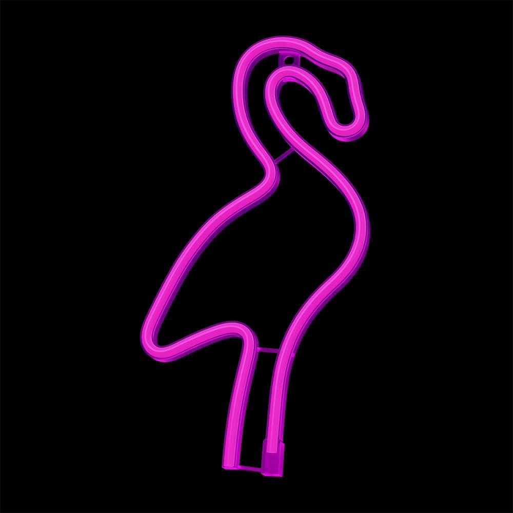 TelForceone Neon LED Light Flamingas rožinė Bat + USB FLNE18 Forever Light