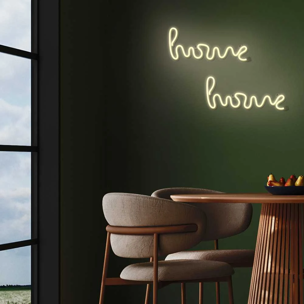 TelForceone Neoninis LED šviestuvas HOME šiltai balta Bat + USB FLNE21 Forever Light