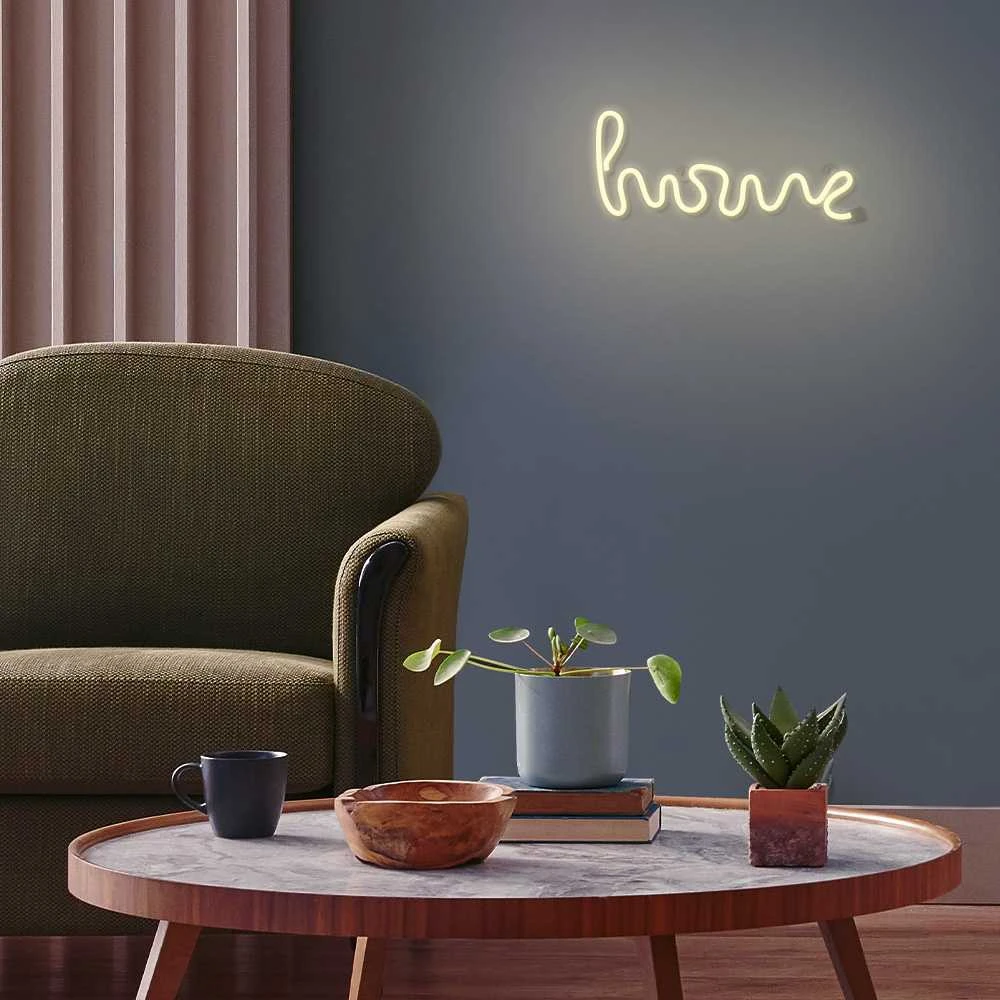 TelForceone Neoninis LED šviestuvas HOME šiltai balta Bat + USB FLNE21 Forever Light