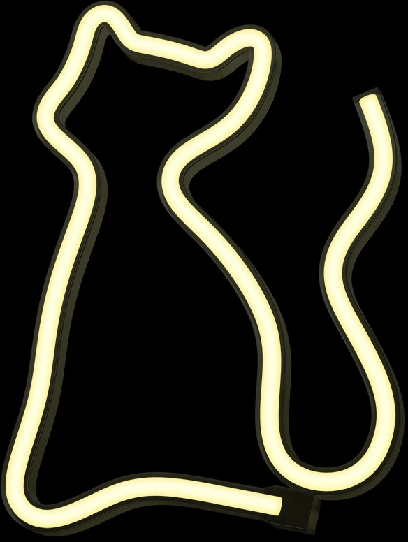 Neoninis LED šviestuvas CAT šiltai balta Bat + USB FLNE03 Forever Light