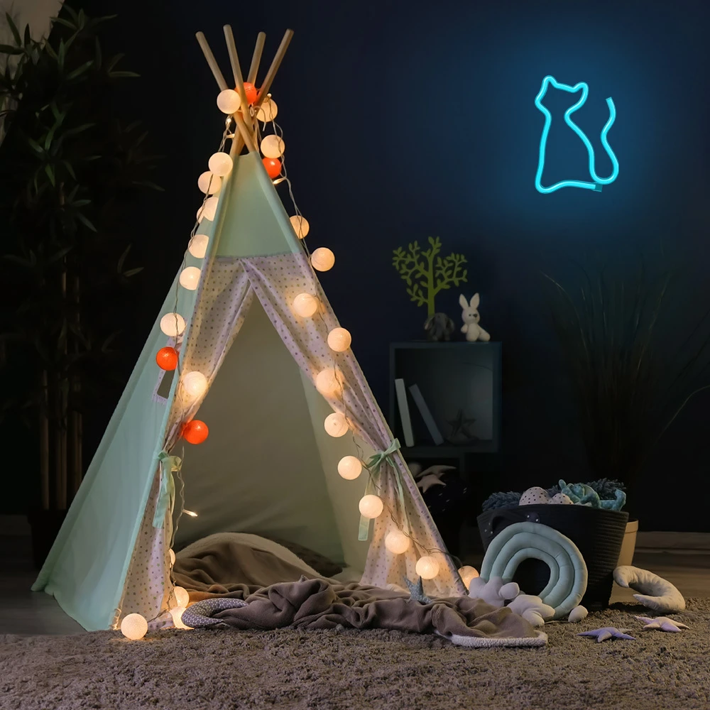 Neoninis LED šviestuvas CAT turkio spalvos NNE24 Neolia