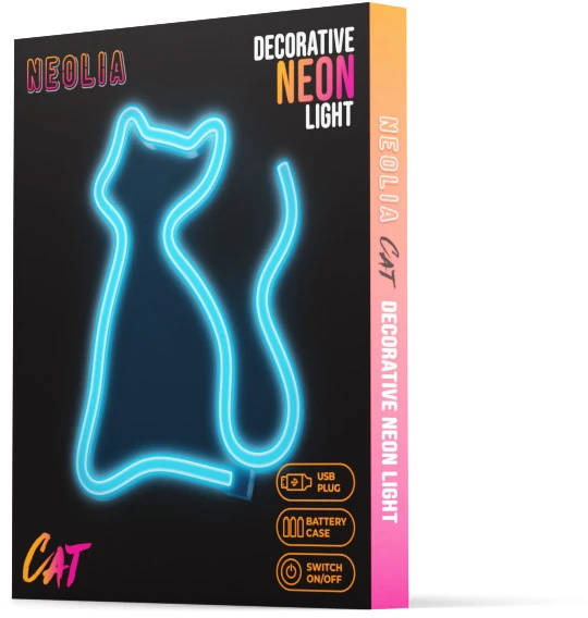Plastrol Neoninis LED šviestuvas CAT turkio spalvos NNE24 Neolia