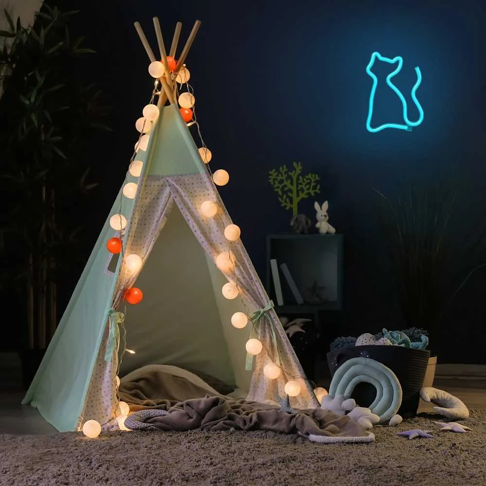 Neoninis LED šviestuvas CAT turkio spalvos NNE24 Neolia
