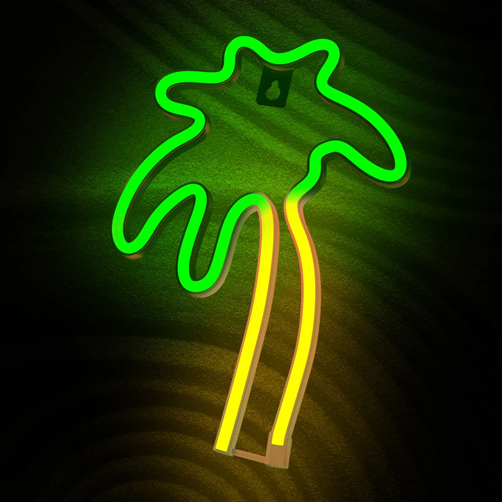 Neoninis LED šviestuvas PALM žalias oranžinis NNE04 Neolia