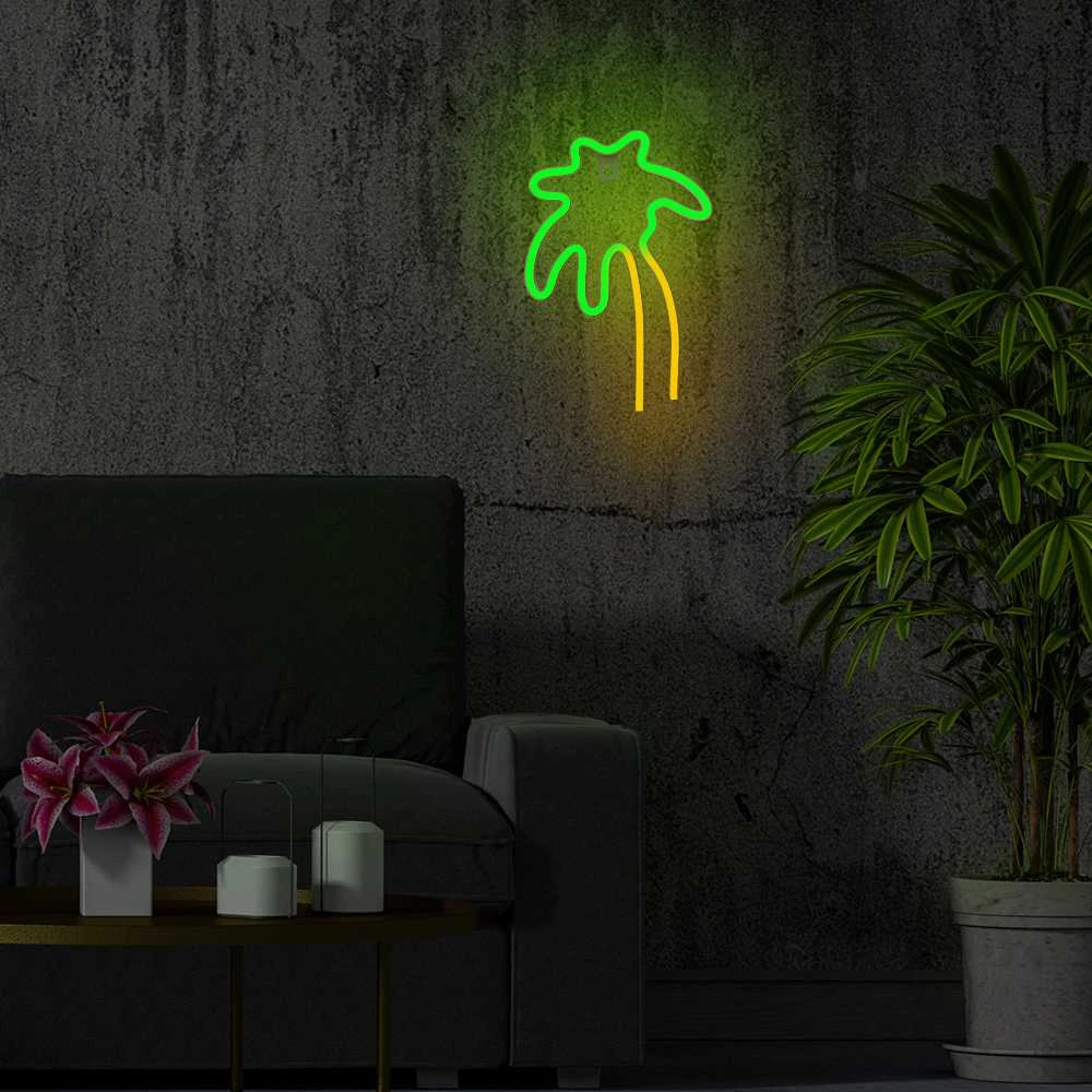 Neoninis LED šviestuvas PALM žalias oranžinis NNE04 Neolia