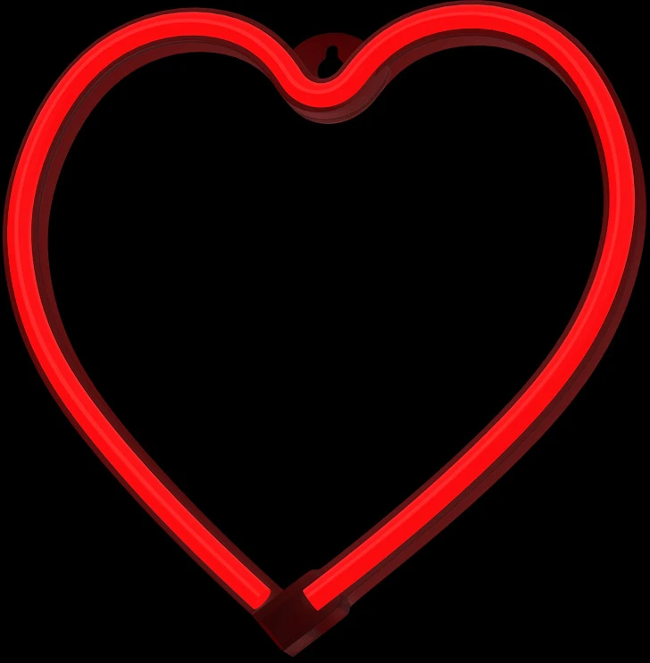 Neoninė LED šviesa HEART raudona šikšnosparnis + USB FLNE07 Forever Light