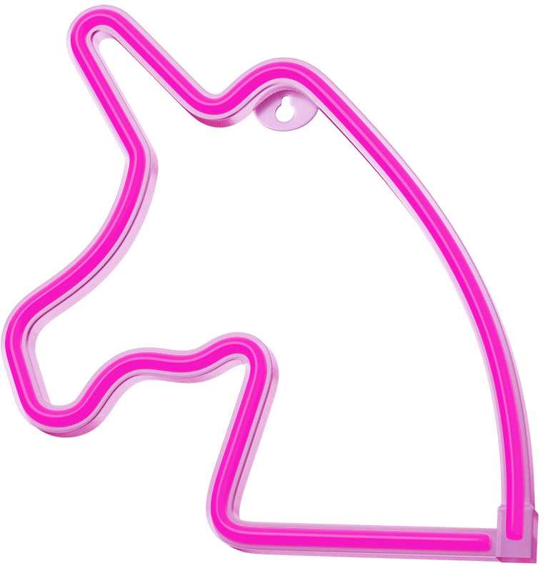 Plastrol Neon LED Light Vienaragis rožinė Bat + USB FLNE01 Forever Light