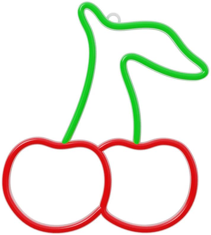 Neoninė LED lemputė CHERRY žalia raudona NNE23 Neolia