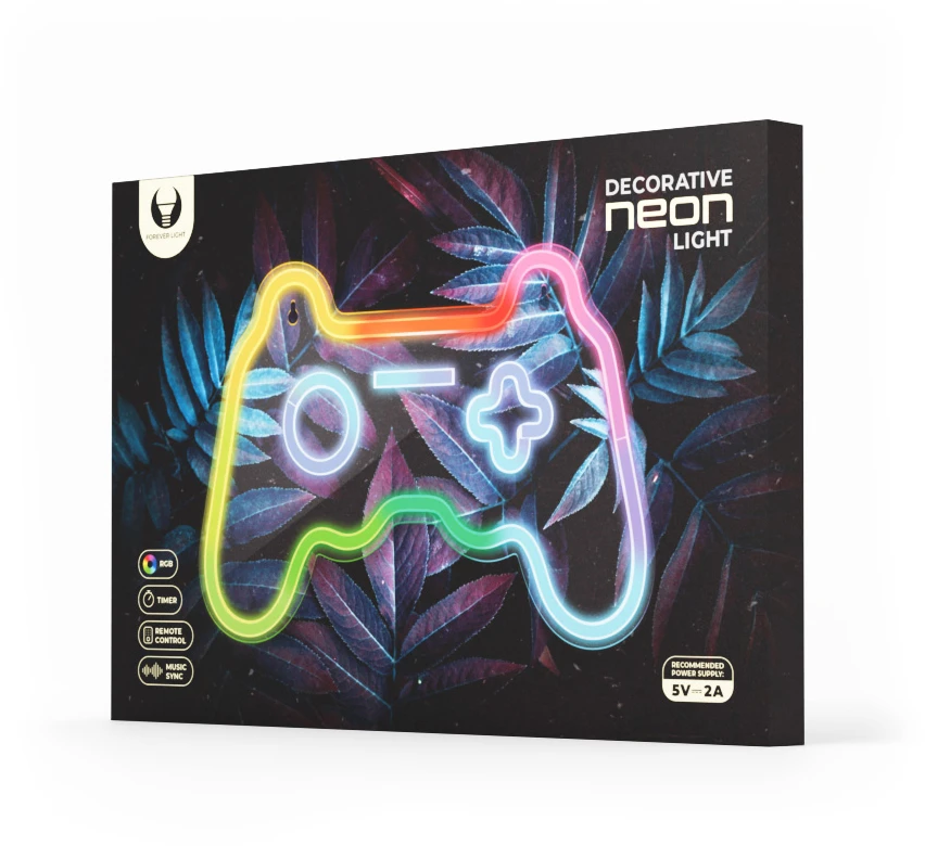 Neoninis LED RGB ŽAIDIMŲ PULTAS FLRNE04 + RC Forever Light
