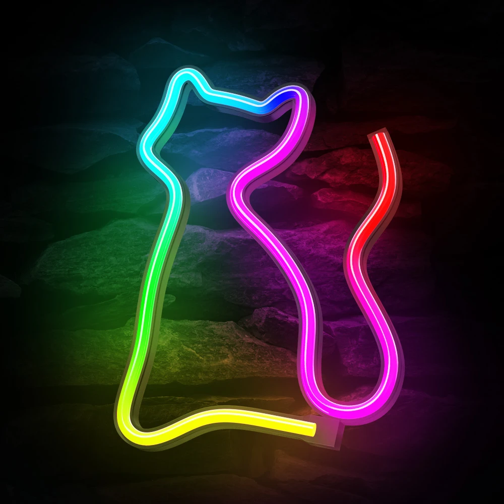 Neoninis LED RGB šviestuvas CAT FLRN03 + RC Forever Light