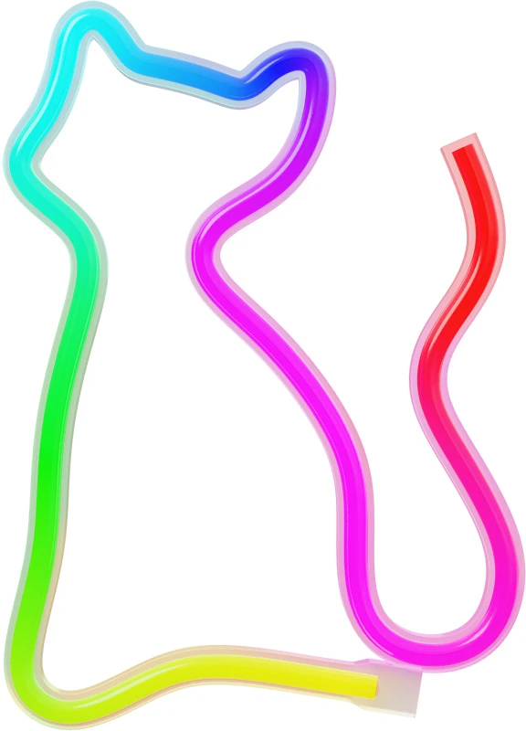 Neoninis LED RGB šviestuvas CAT FLRN03 + RC Forever Light