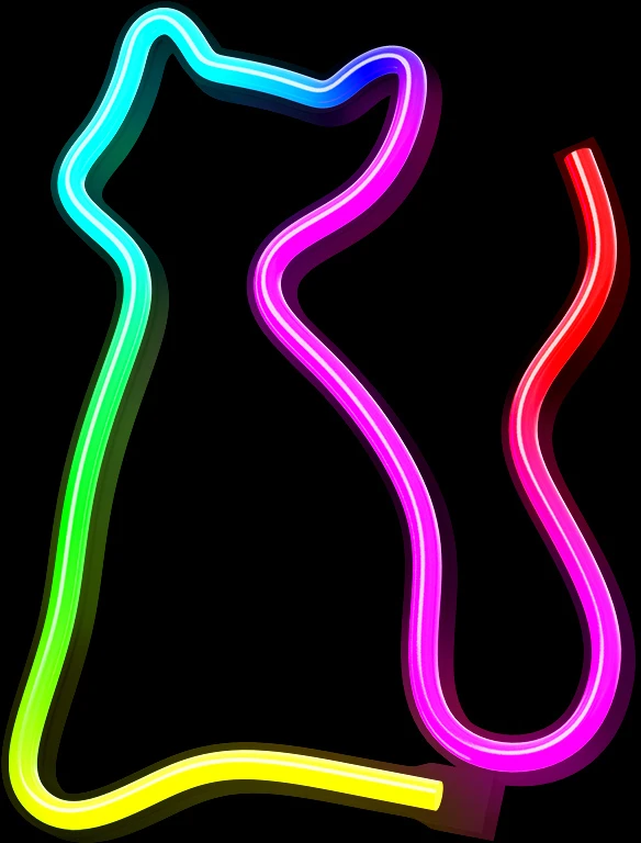 Neoninis LED RGB šviestuvas CAT FLRN03 + RC Forever Light