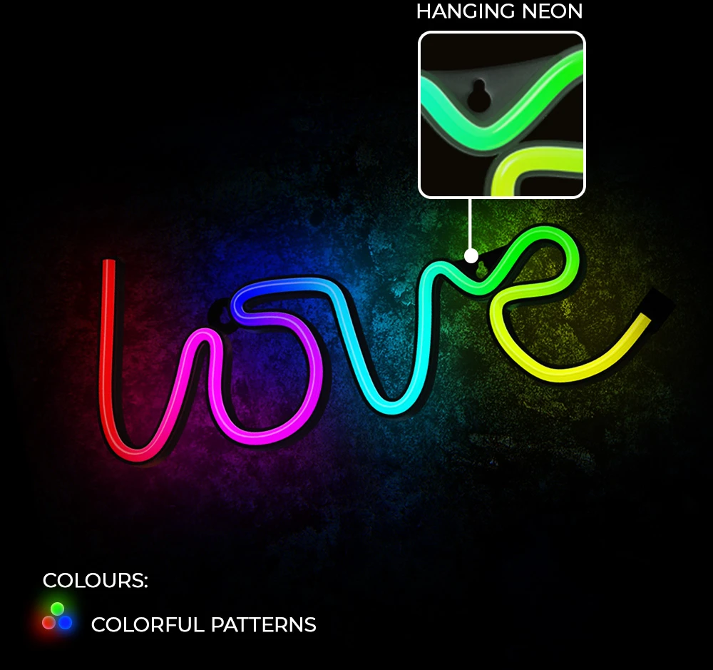 Neoninis LED RGB LOVE FLRN01 + RC Forever Light