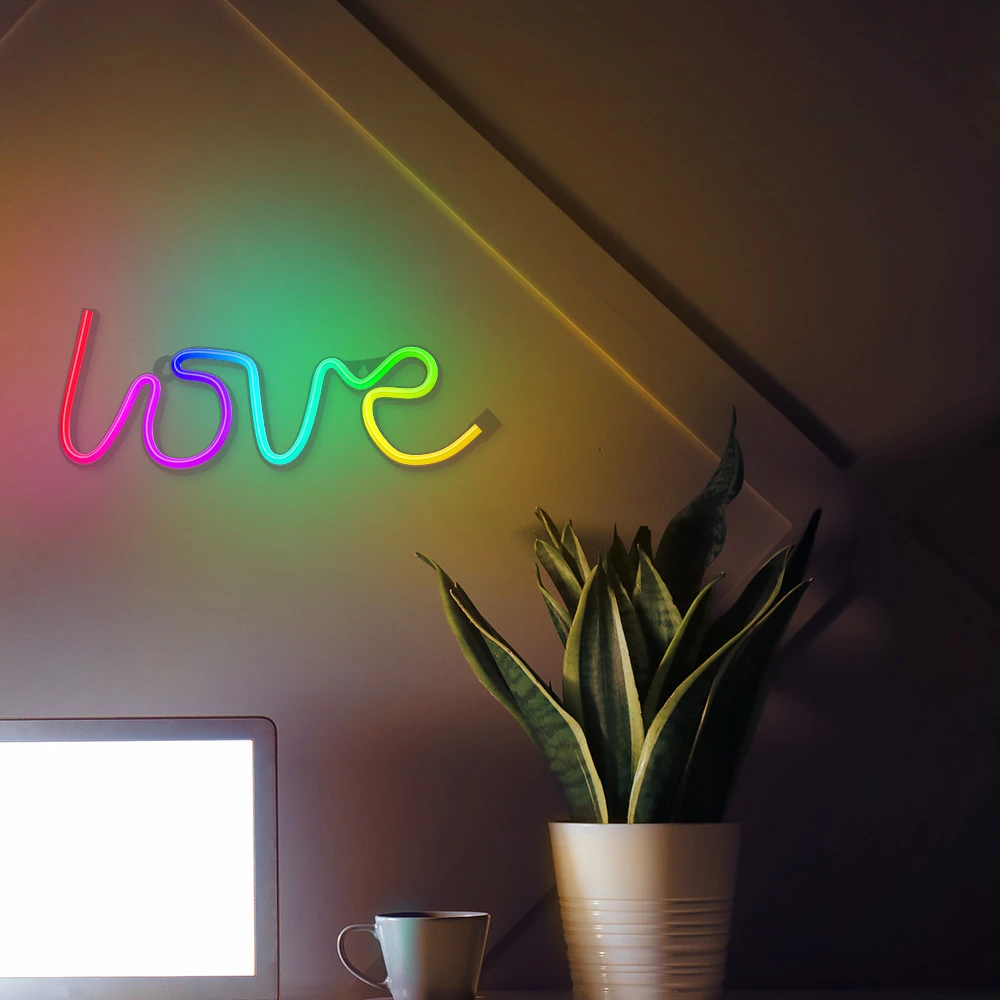 Neoninis LED RGB LOVE FLRN01 + RC Forever Light