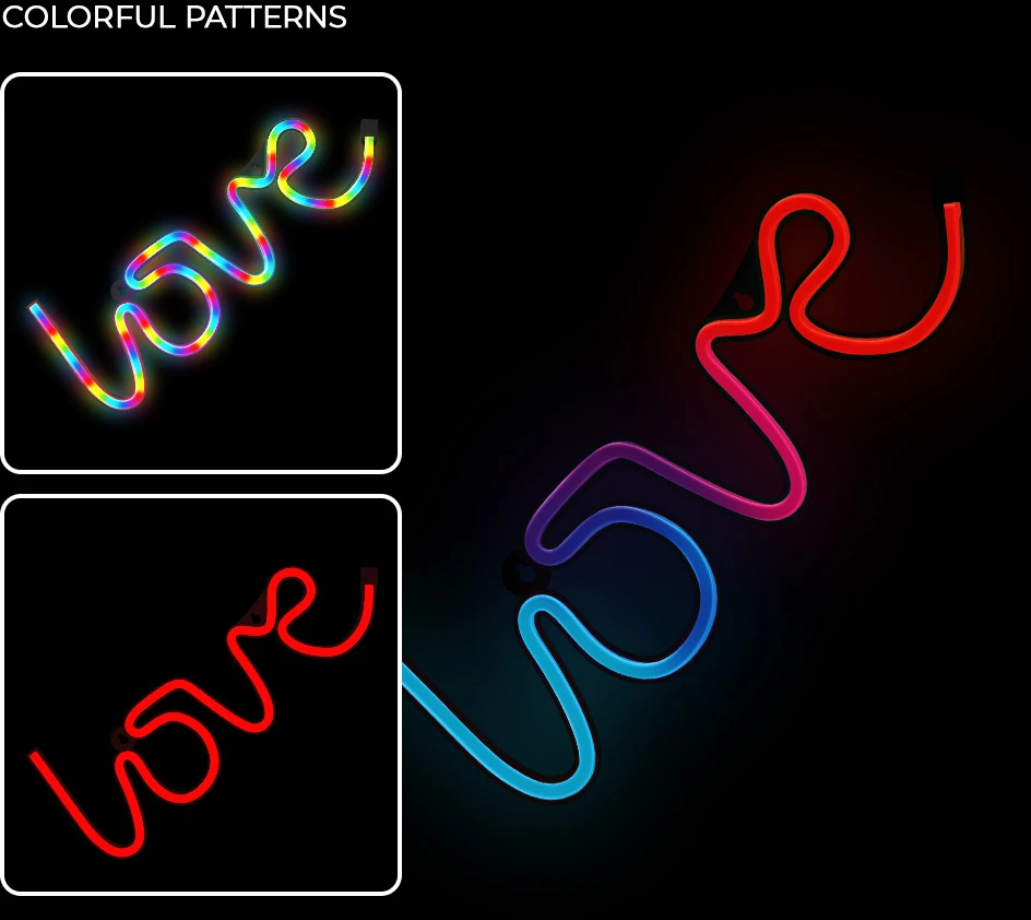 Neoninis LED RGB LOVE FLRN01 + RC Forever Light