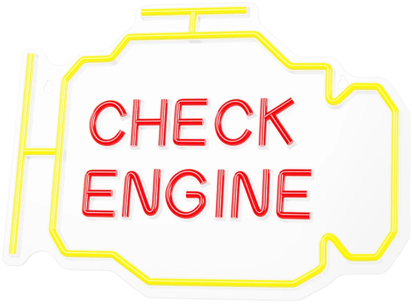 Plastrol Neoninis PLEXI LED CHECK ENGINE geltonas raudonas NNE21 Neolia